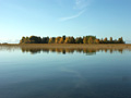 Озеро, осень в Карелии